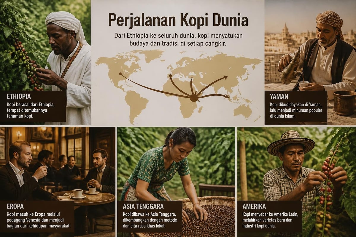 Penyebaran sejarah biji kopi