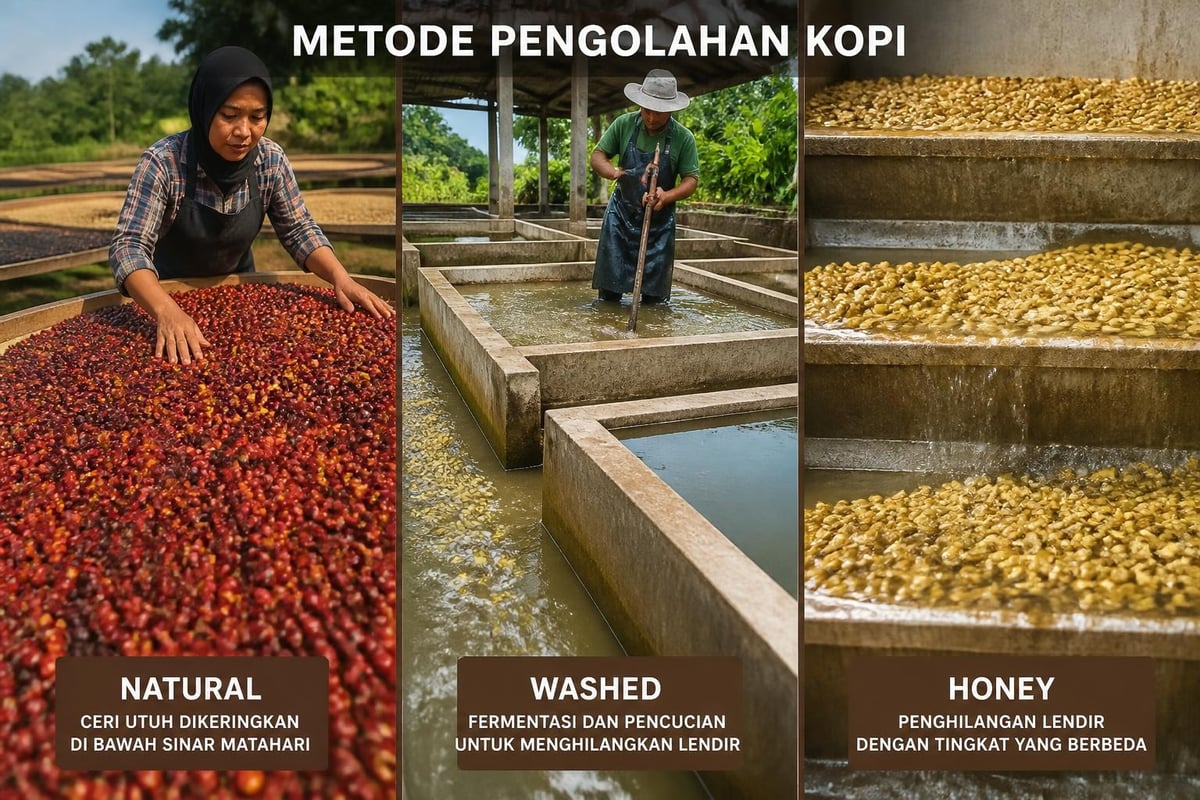 Proses pengolahan biji kopi