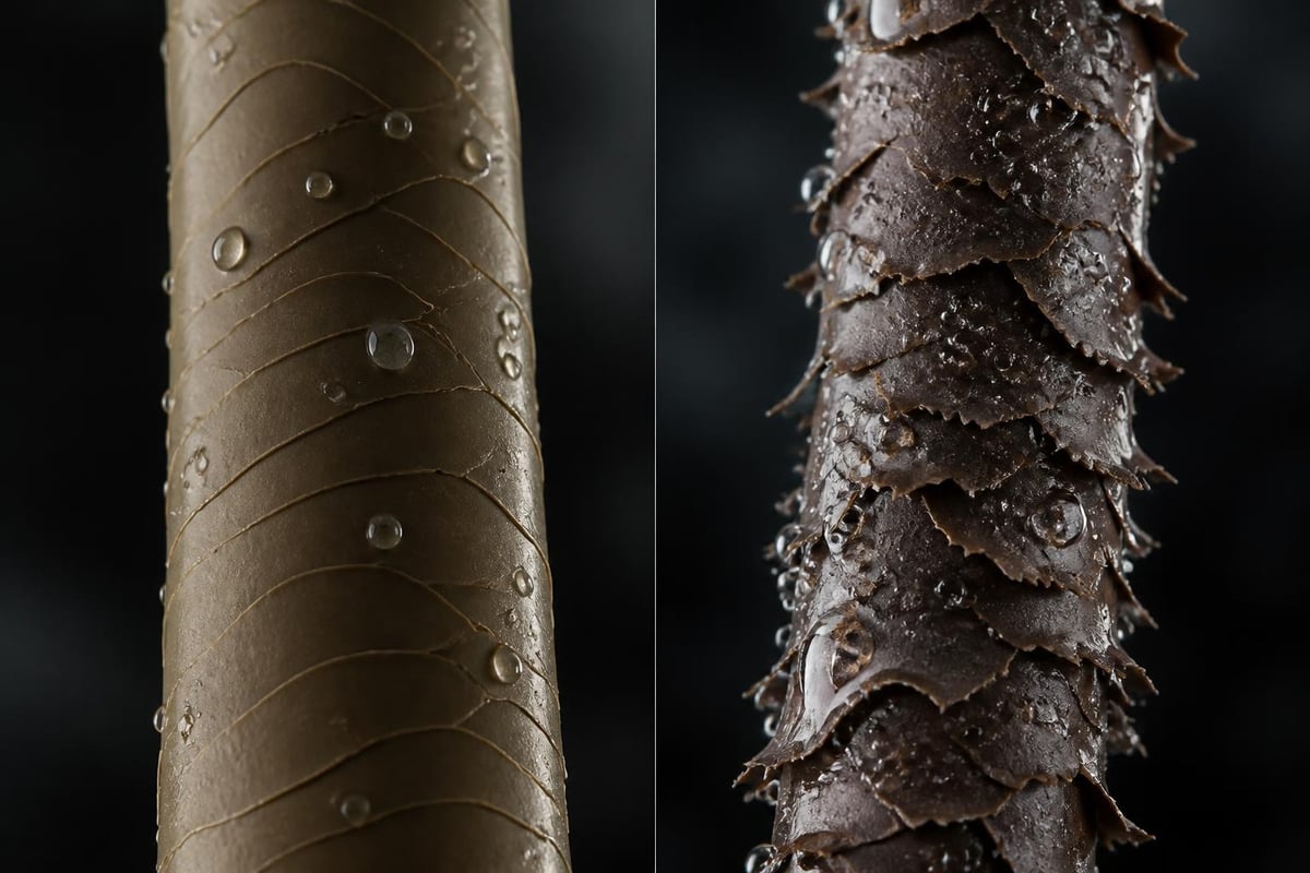 Hair porosity comparison