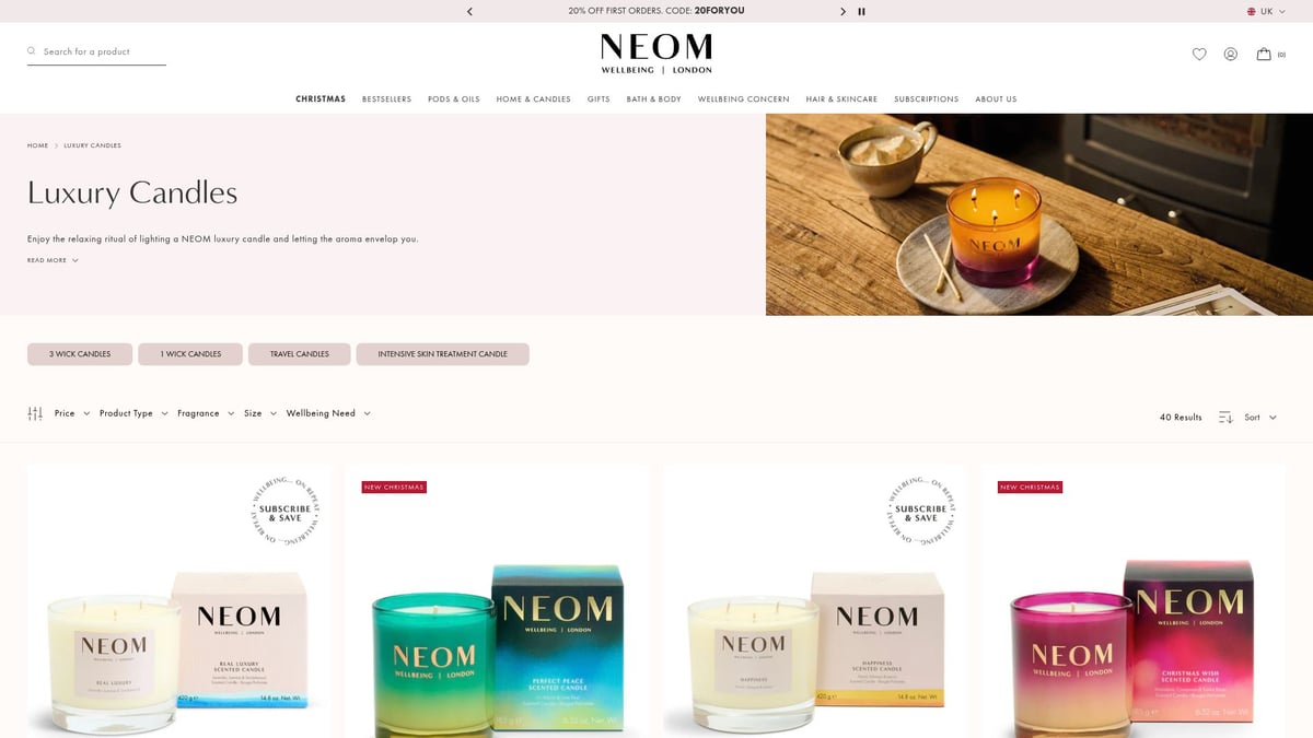 7 Best Candle Store Near Me Picks for 2026 - Neom Organics London
