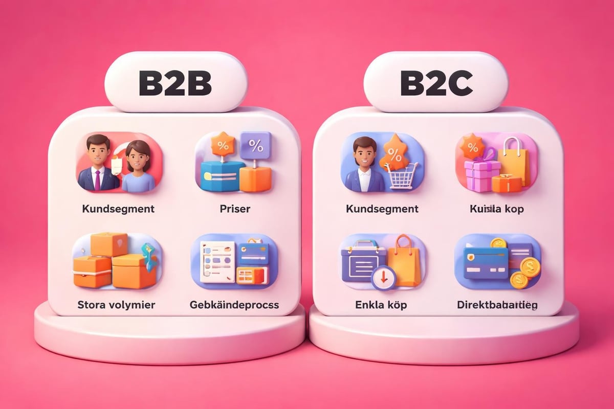 B2B vs B2C commerce comparison