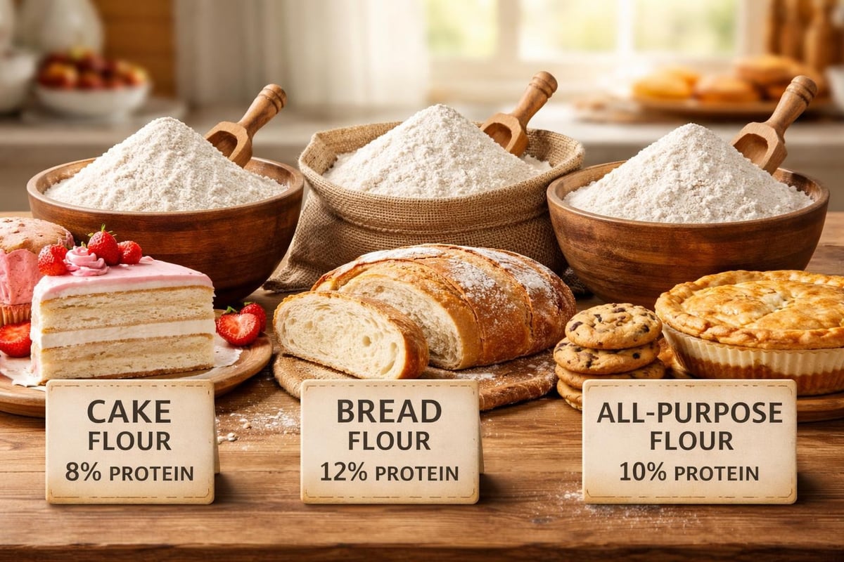 Flour protein content chart