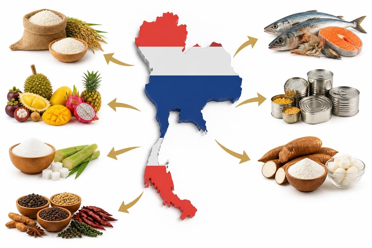 Thailand food export categories