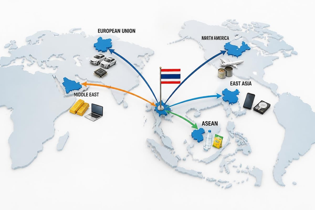 Thai export trade partnerships