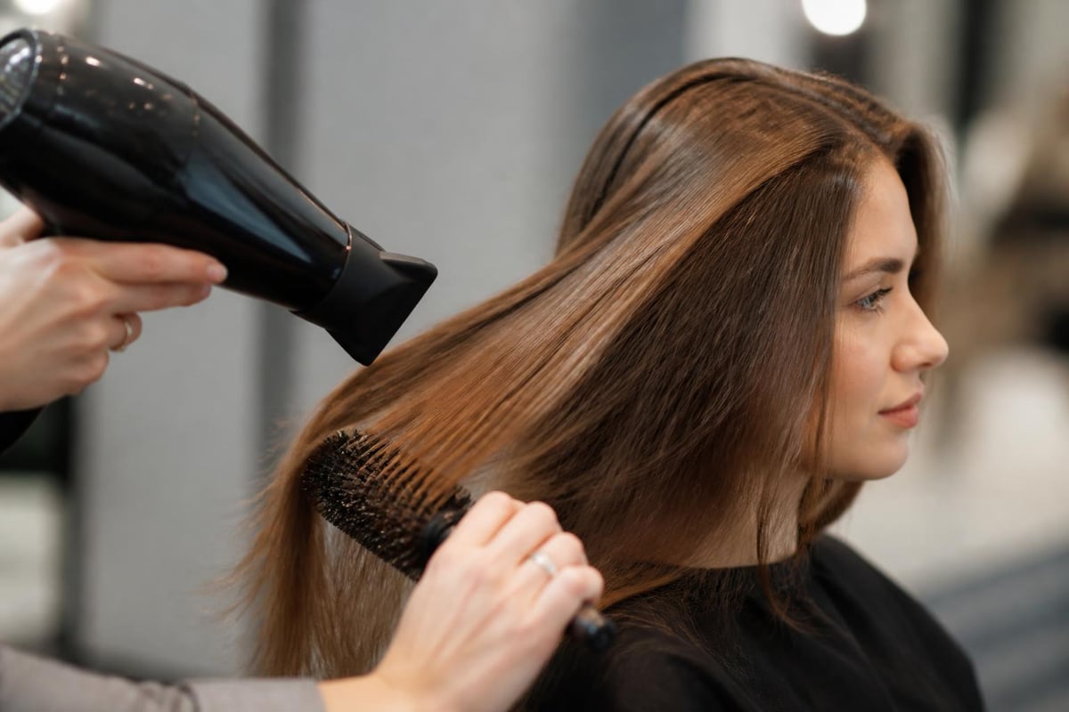 Proper blow drying technique