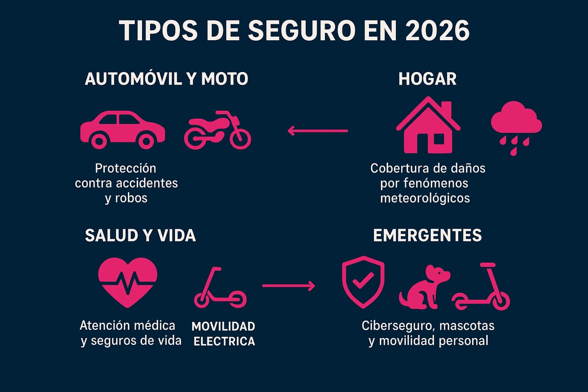 Tipos de seguros más relevantes en 2026