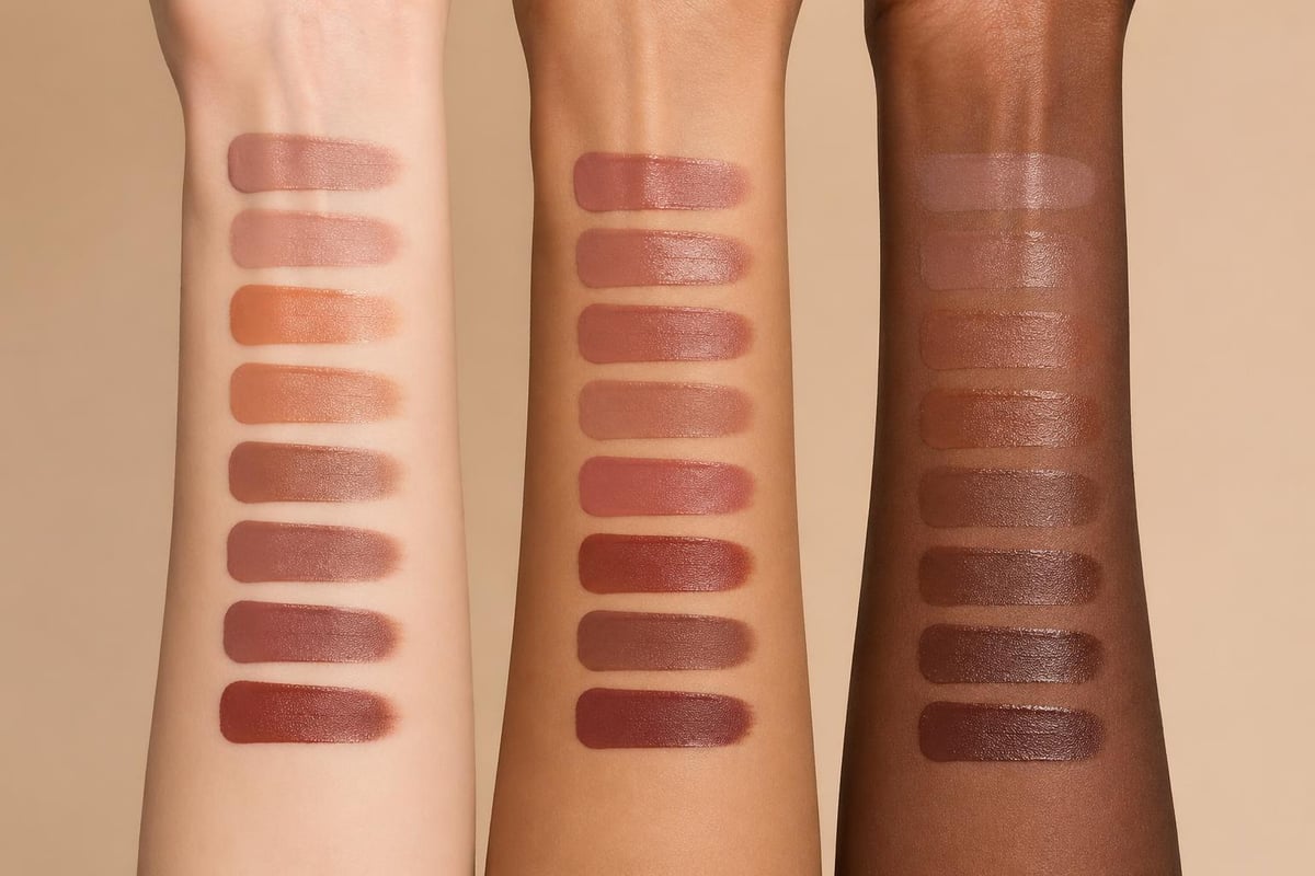 Neutral lip shade spectrum