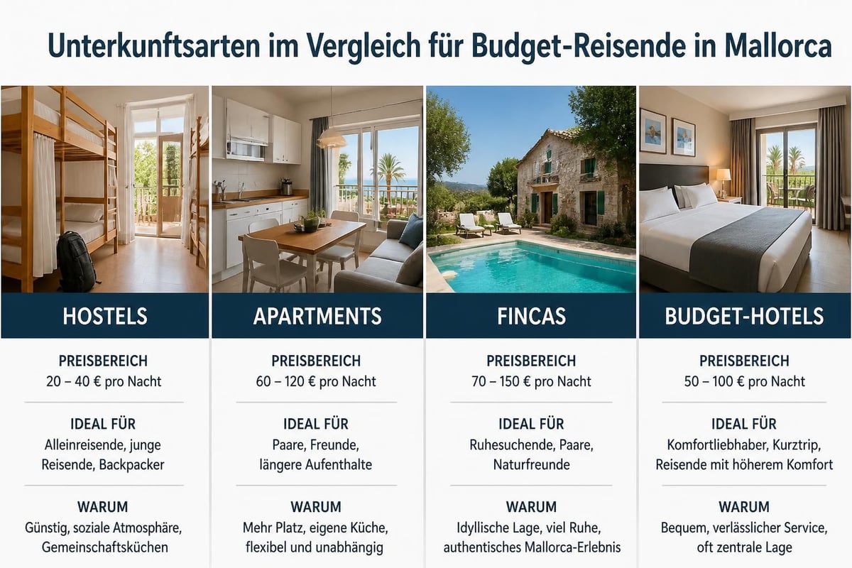 Unterkunftsoptionen Mallorca Budget
