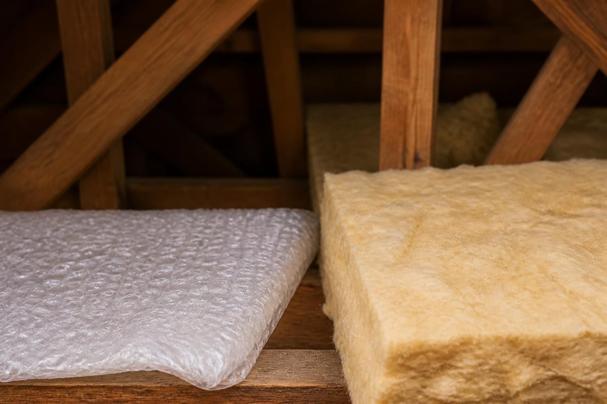 Comparison of insulation R-values