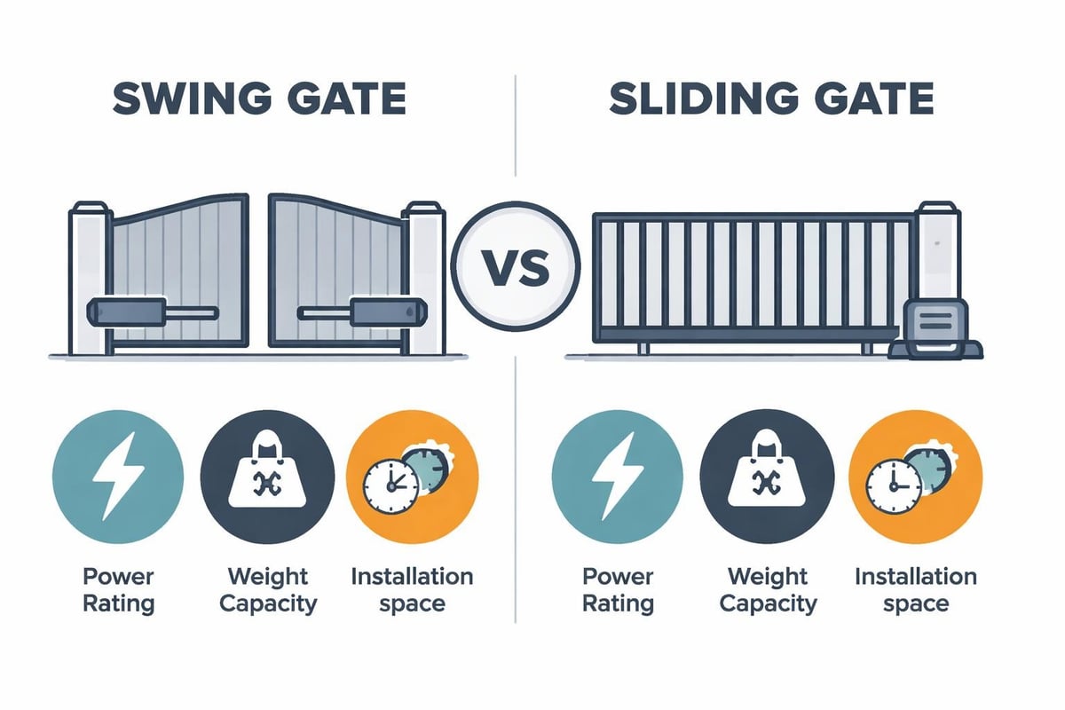 Gate Motor Specifications Comparison