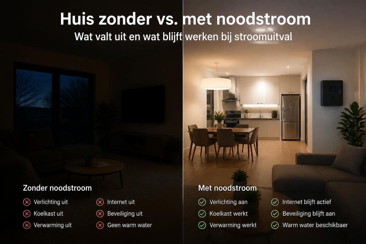Stroomuitval impact huishouden