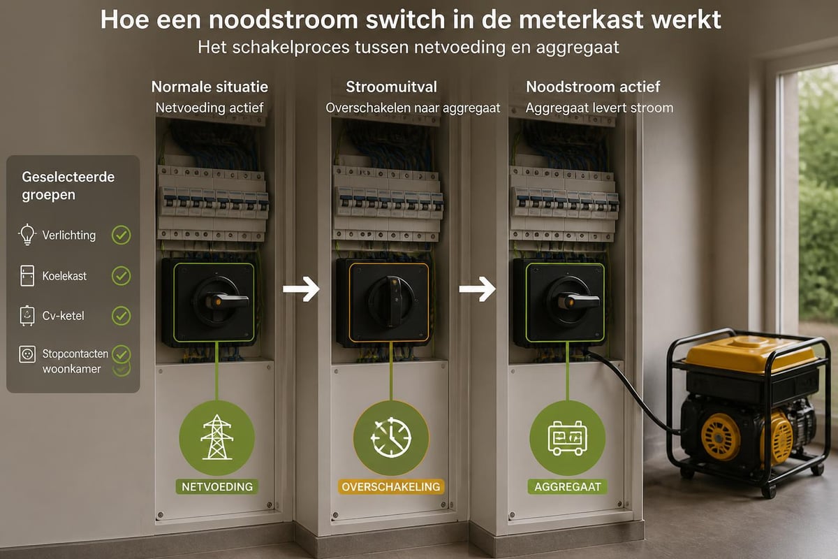 Meterkast noodstroom schema