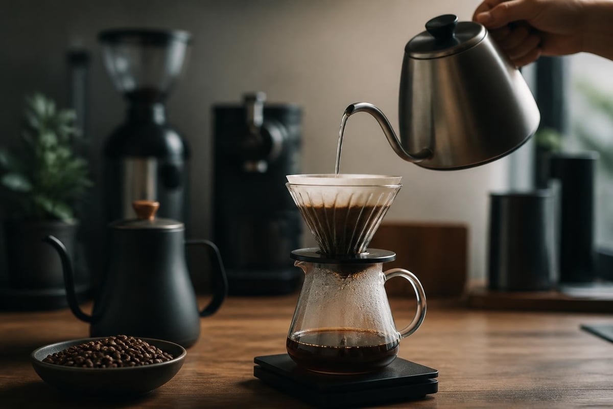 Préparation du café décaféiné