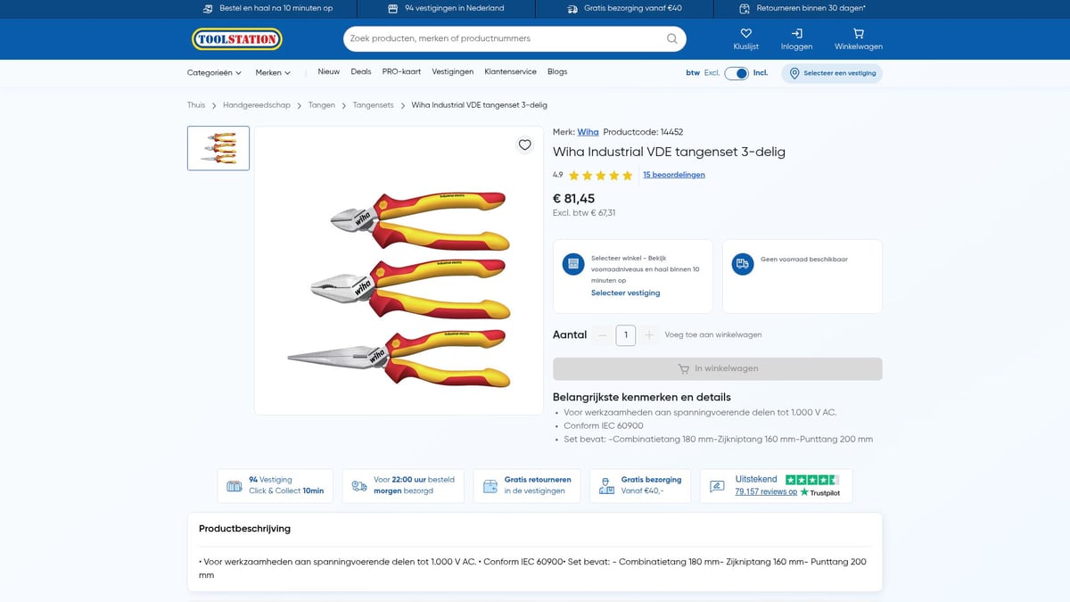7 Beste Tangen Set Opties Voor 2026: Vergelijk & Kies - Wiha Industrial VDE tangenset 3-delig