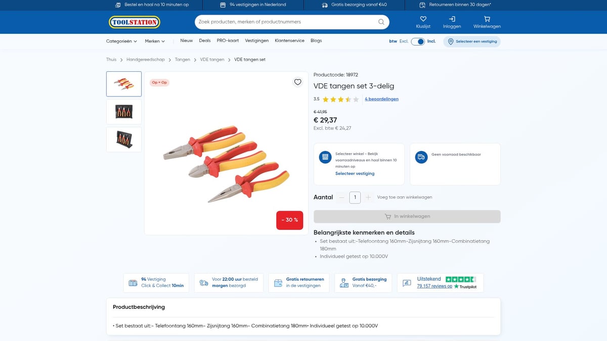 7 Beste Tangen Set Opties Voor 2026: Vergelijk & Kies - VDE tangen set 3-delig