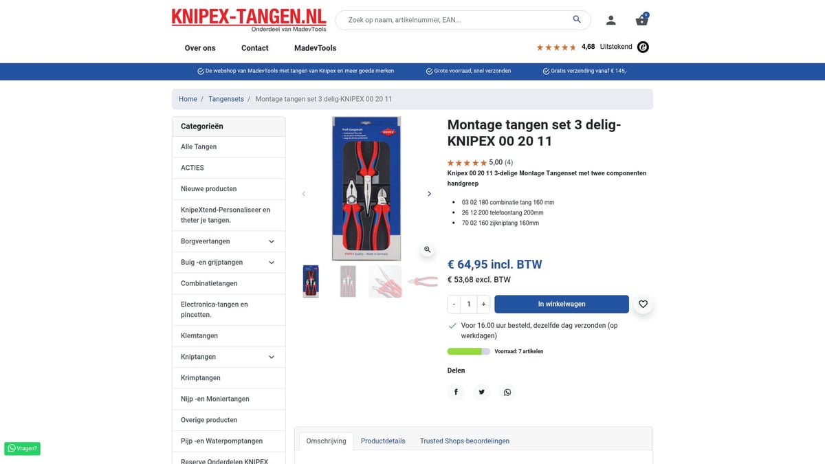 7 Beste Tangen Set Opties Voor 2026: Vergelijk & Kies - KNIPEX Montage tangen set 3-delig