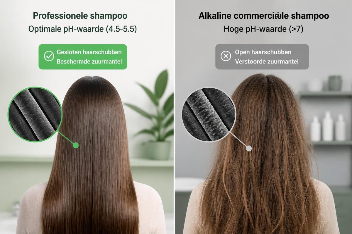 Hair cuticle pH balance