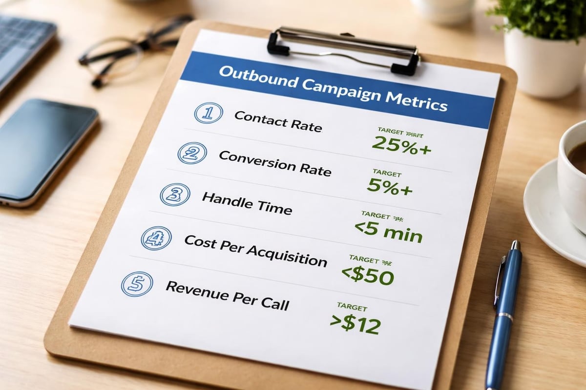 Outbound call center metrics
