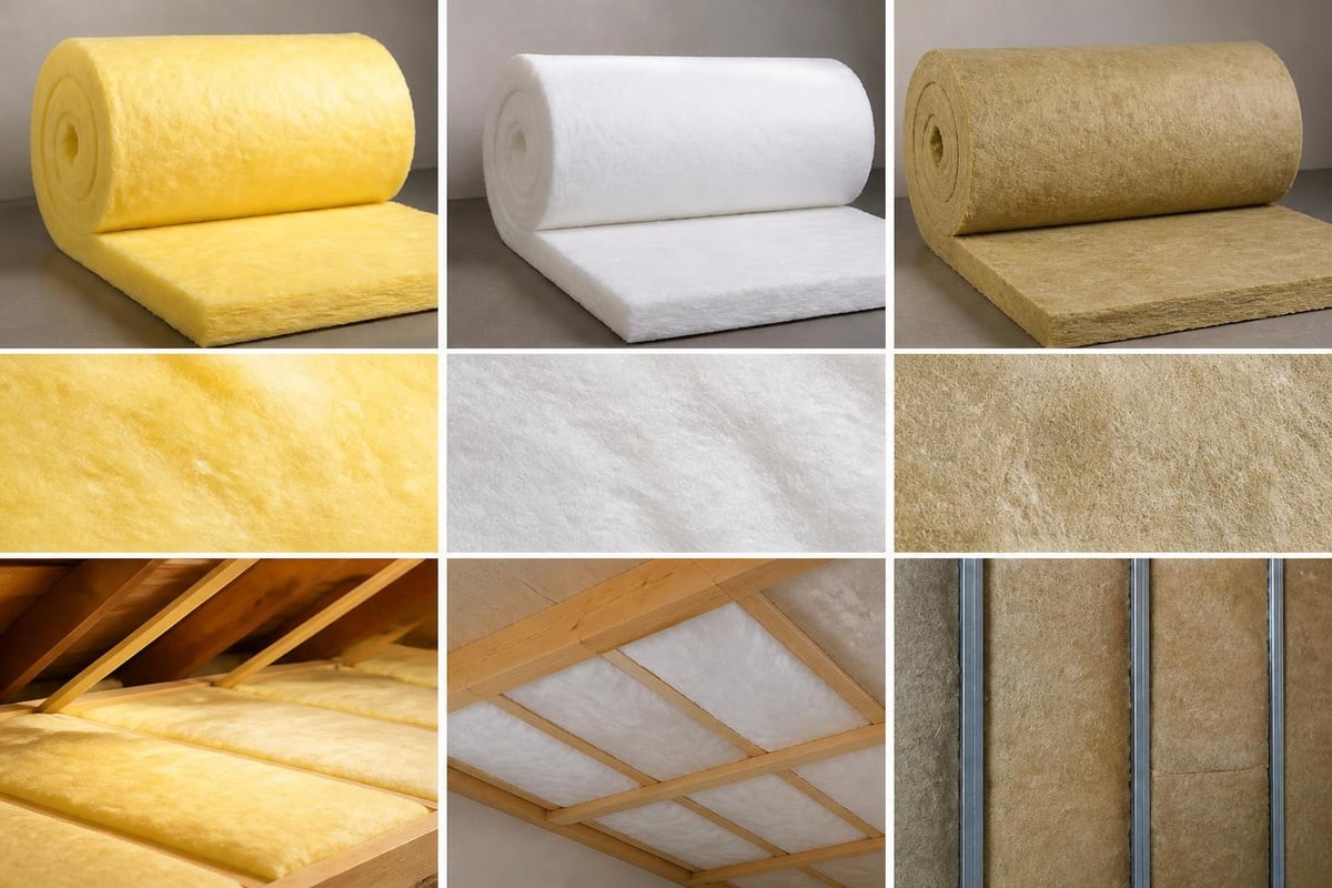 Insulation roll materials comparison