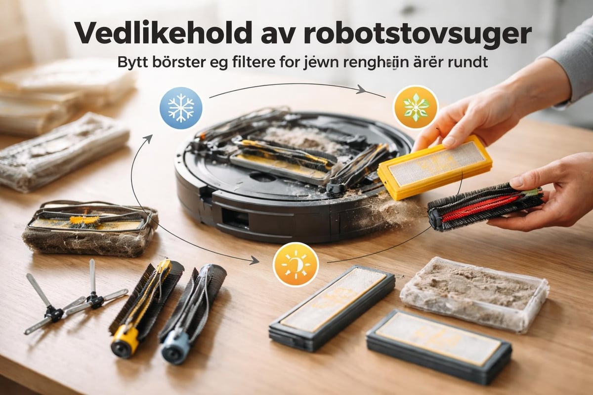 Børstevedlikehold robotstøvsuger