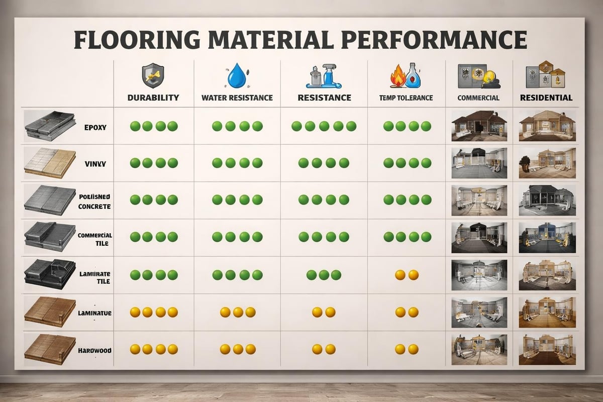 Material properties comparison