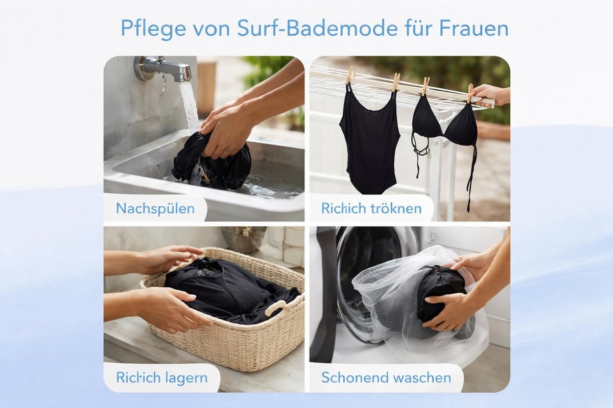 Surf swimwear care routine