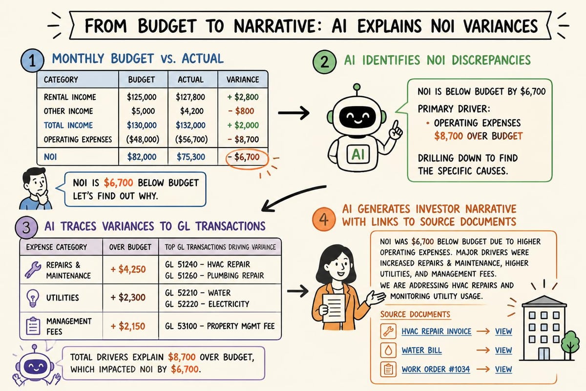 Automated budget variance reporting workflow