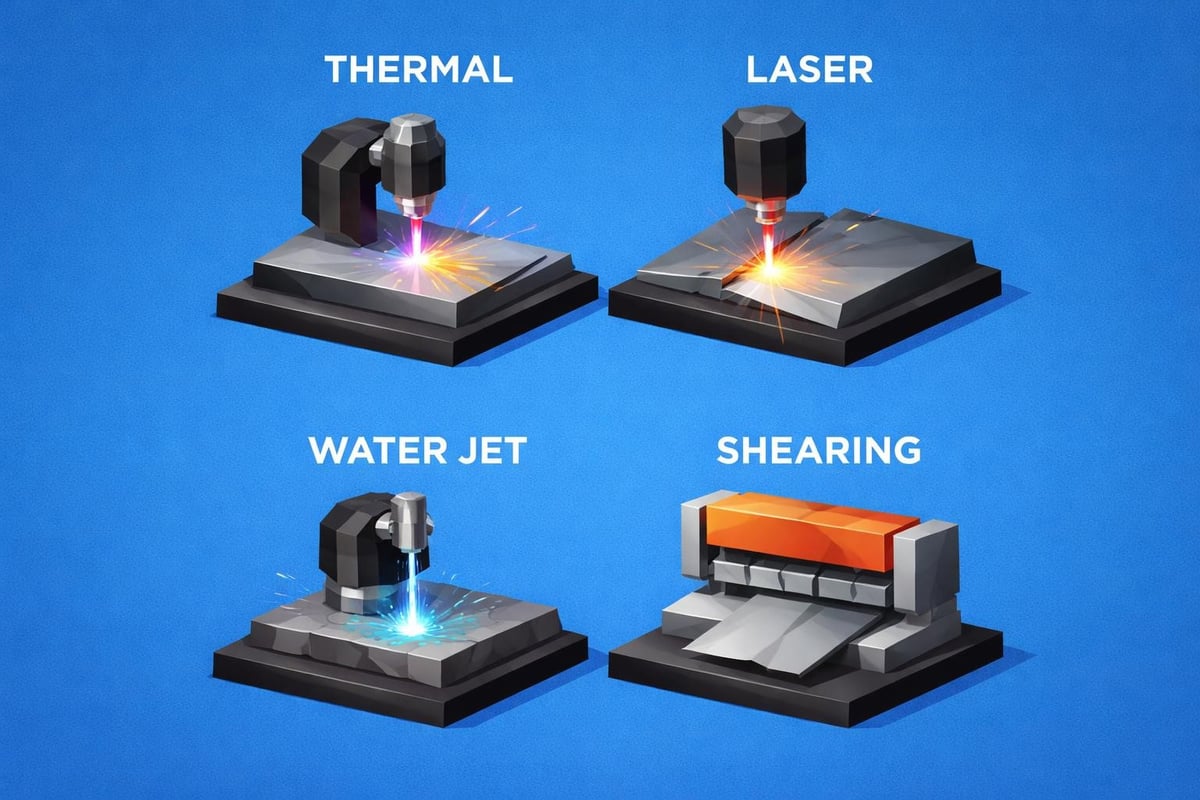 Material cutting techniques comparison