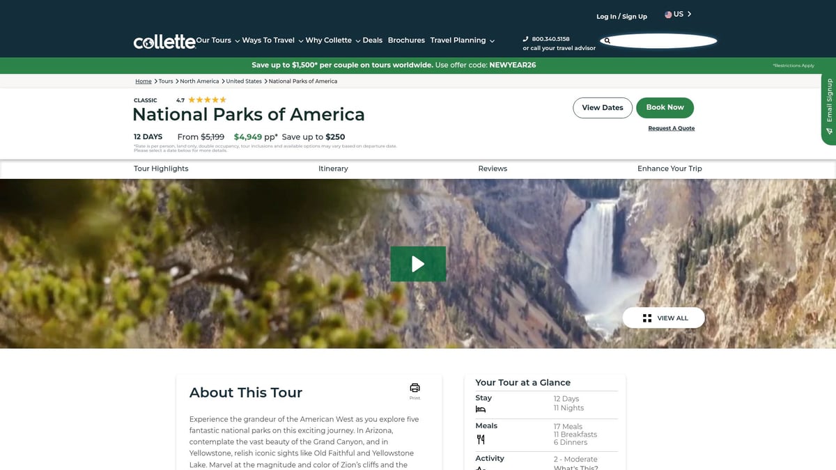 7 Unforgettable Tours on Vacation to Try in 2026 - National Parks of America: Grand Canyon to Yellowstone