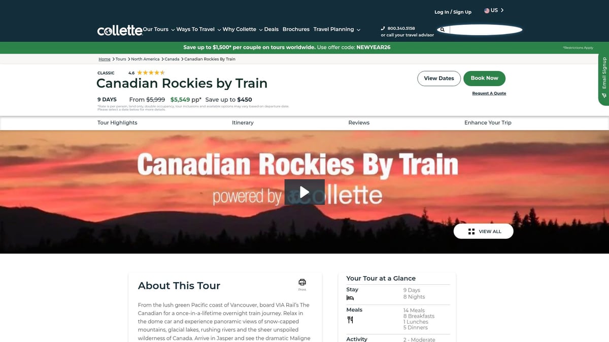 7 Unforgettable Tours on Vacation to Try in 2026 - Canadian Rockies by Train