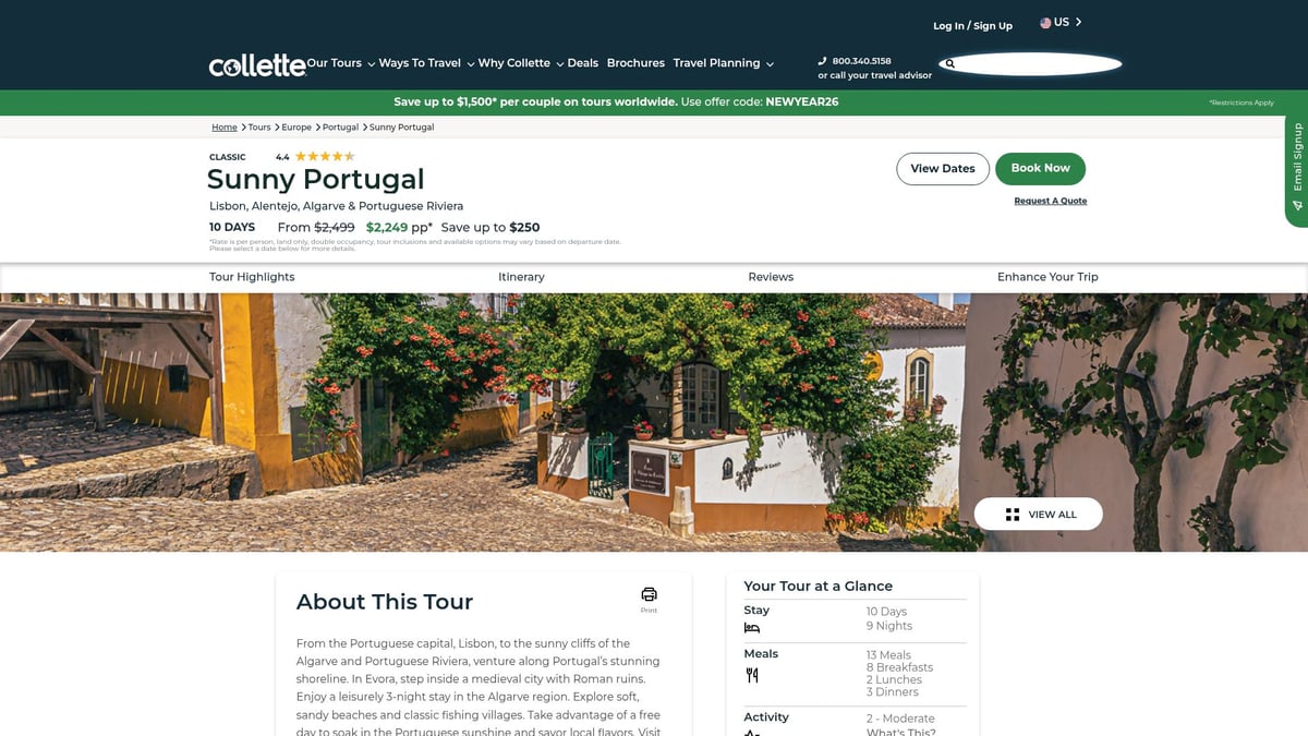 7 Unforgettable Tours on Vacation to Try in 2026 - Sunny Portugal: Lisbon, Alentejo, Algarve & Riviera
