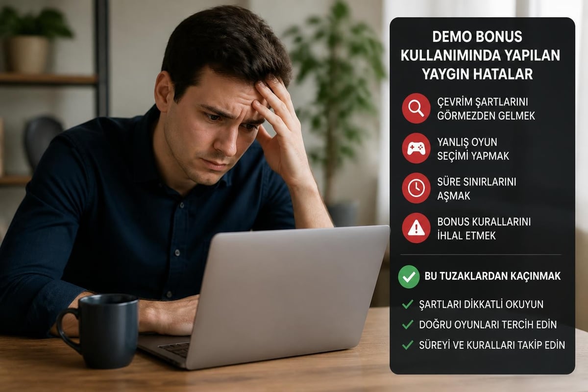 Deneme bonusu kullanım hataları