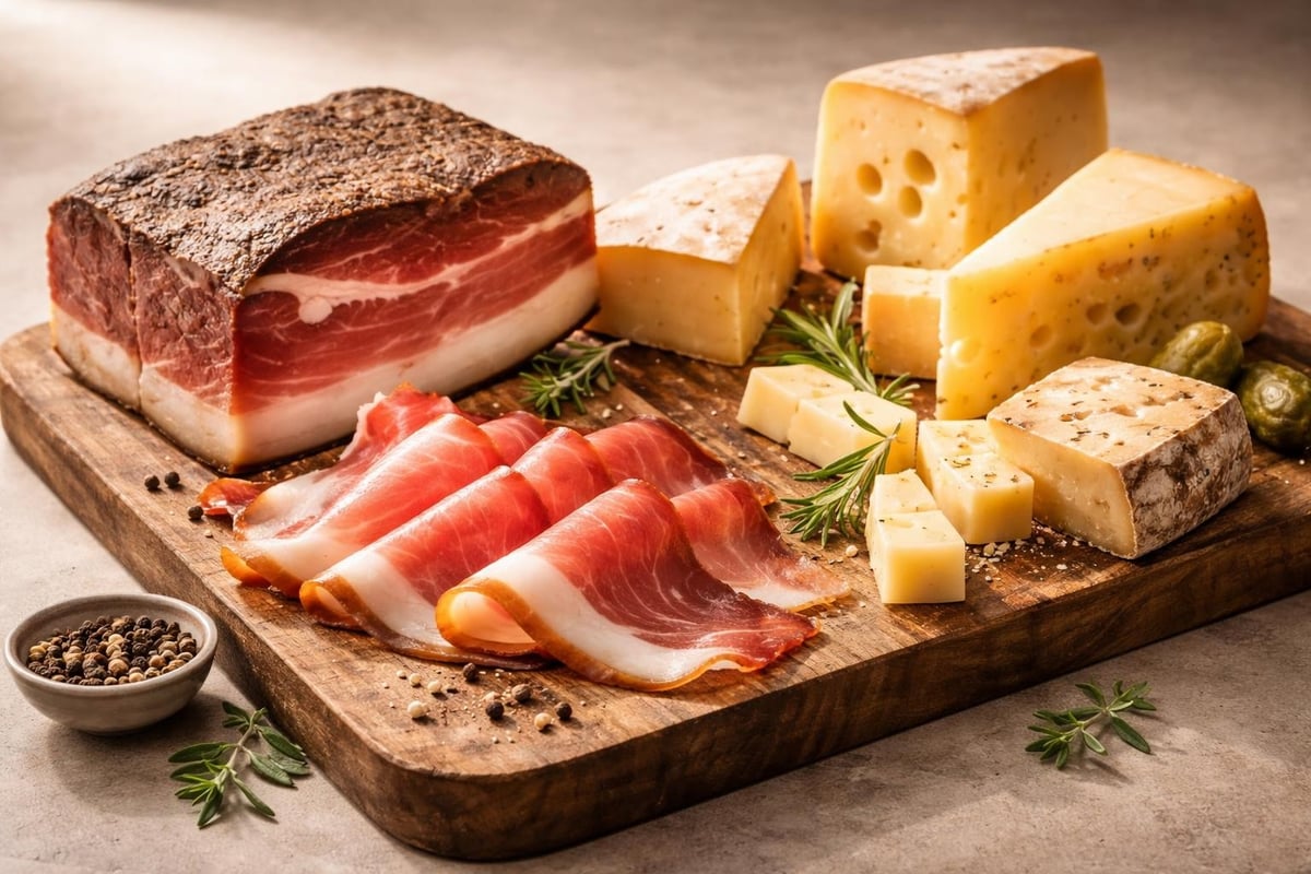 Tiroler Speck und Käse Harmonie