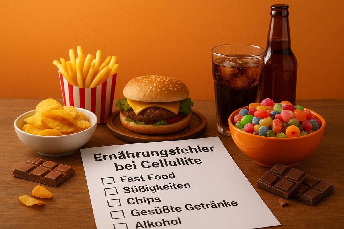 Lebensmittel und Ernährungsfehler, die Cellulite fördern können