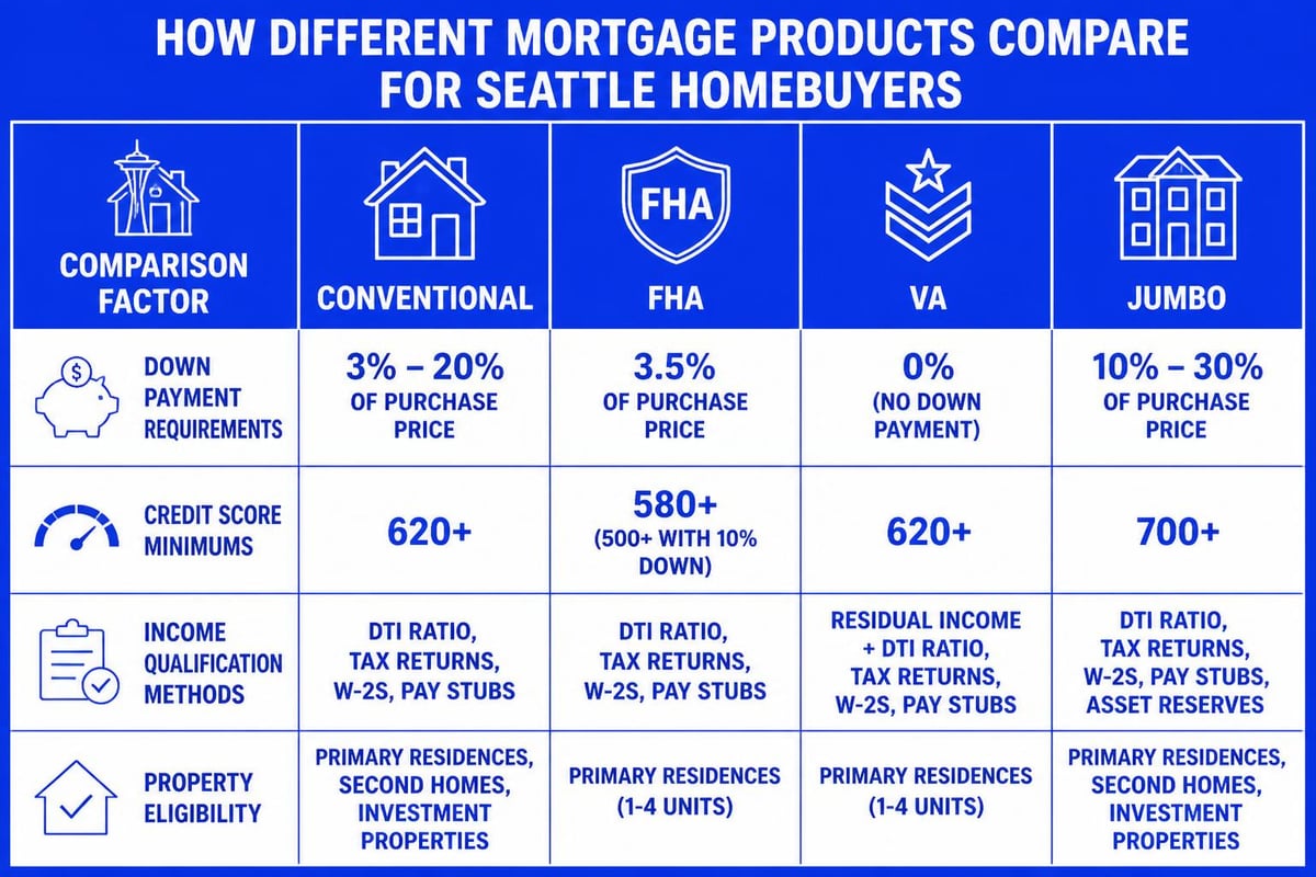 Mortgage product comparison