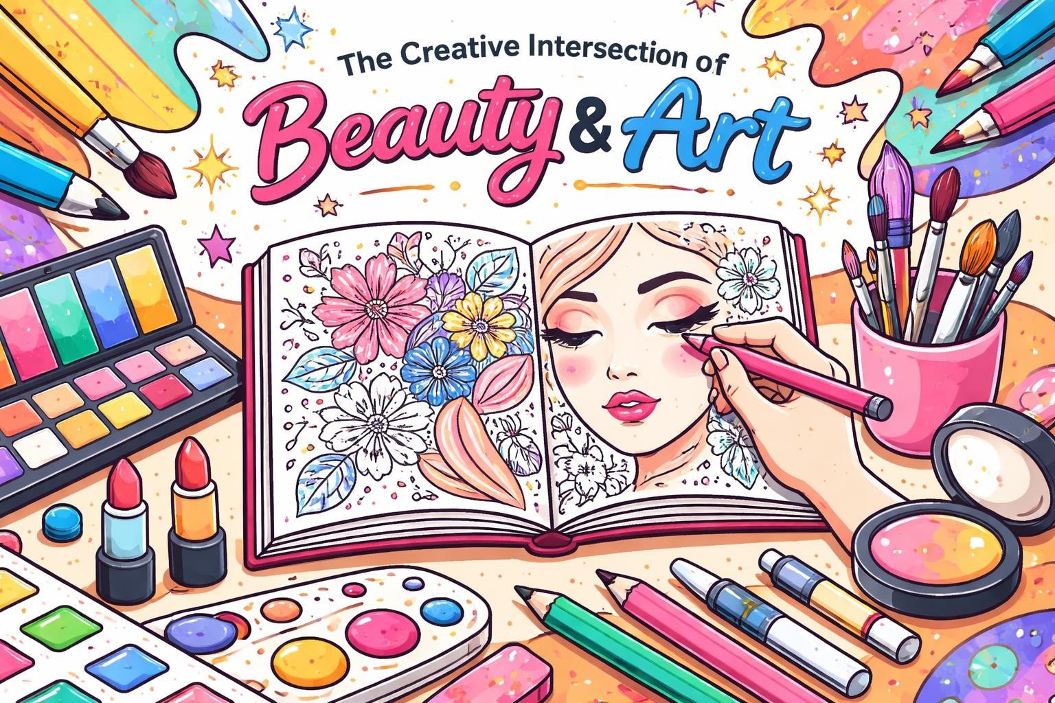 Makeup Coloring Pages: Creative Designs for Relaxation