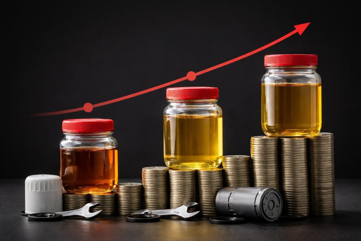 Annual oil service cost comparison