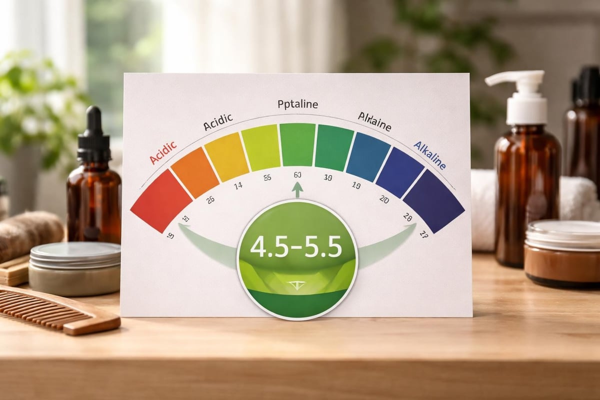 PH scale showing ideal beard care range