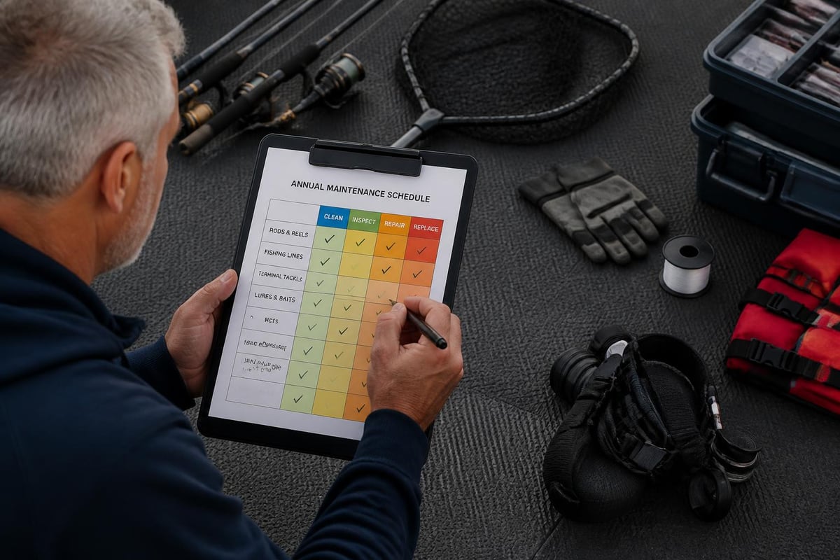 Fishing equipment maintenance cycle