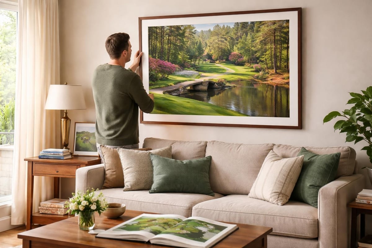 Golf course wall art selection