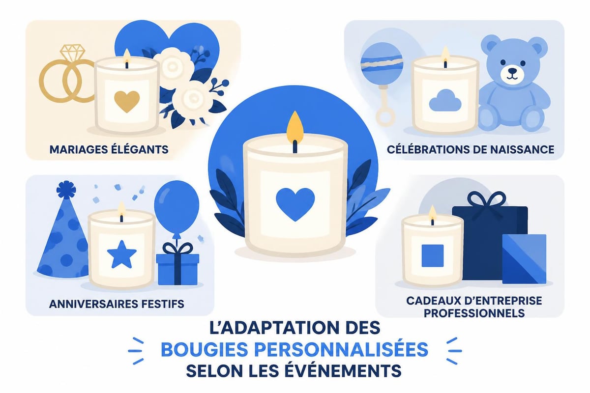 Bougies personnalisées pour différentes occasions
