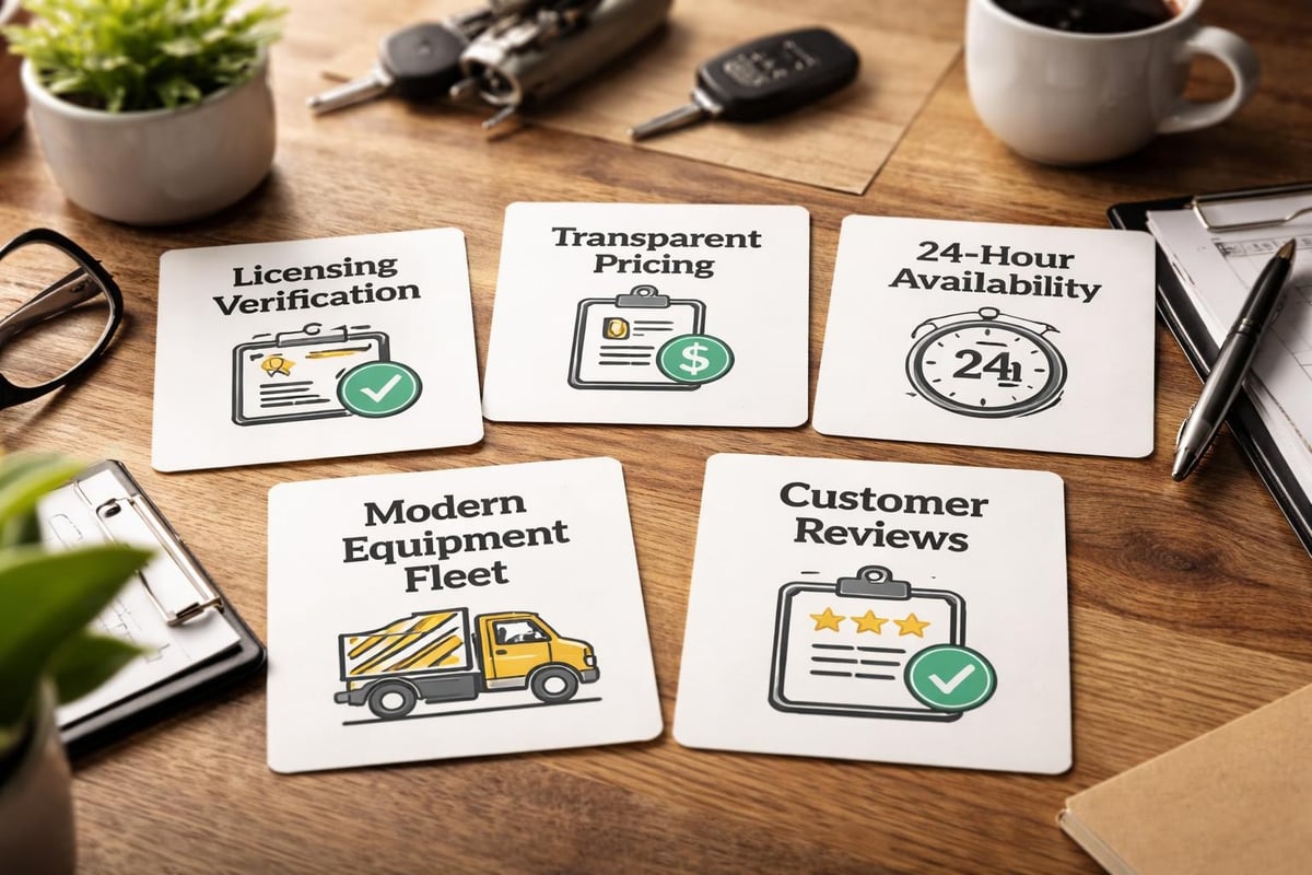 Selecting trustworthy towing services
