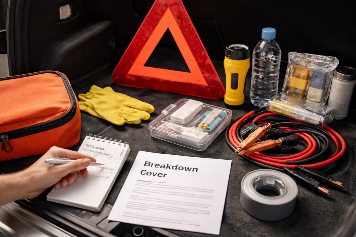 Emergency breakdown preparation checklist