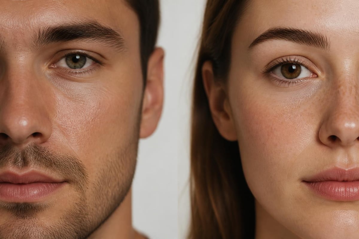 Male skin biology and formulation requirements