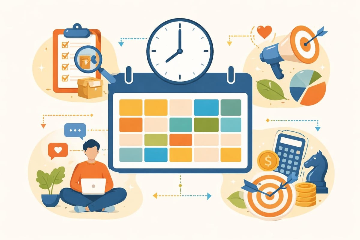 Weekly ecommerce schedule