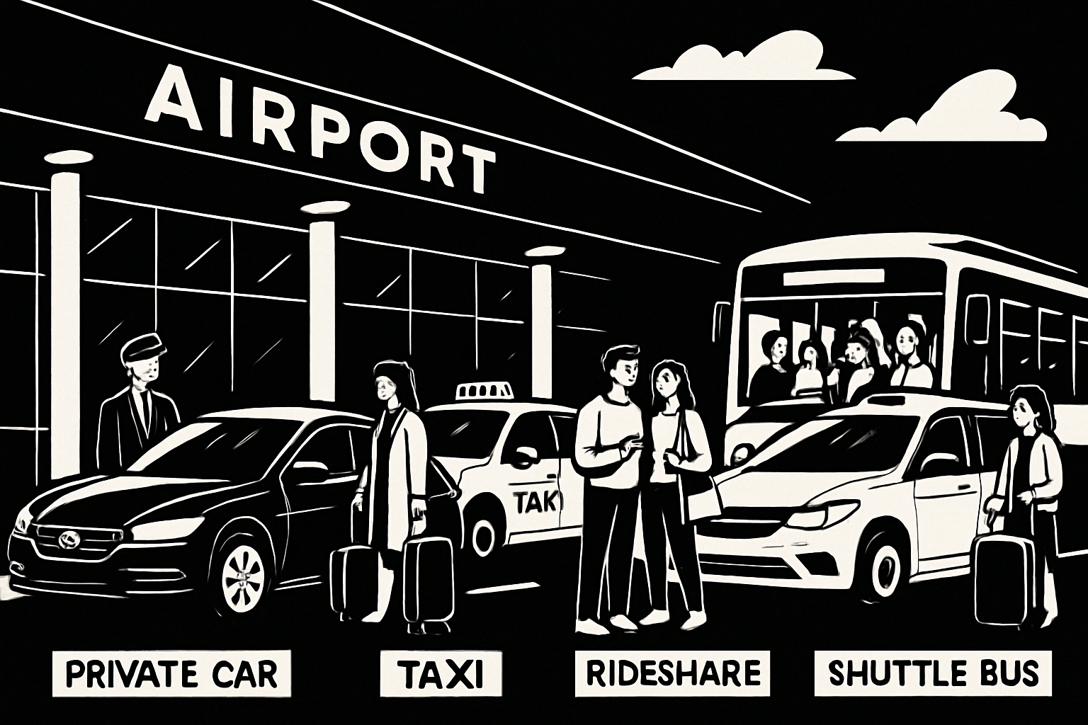 Comparing Private Car Airport Services to Rideshares, Taxis, and Shuttles