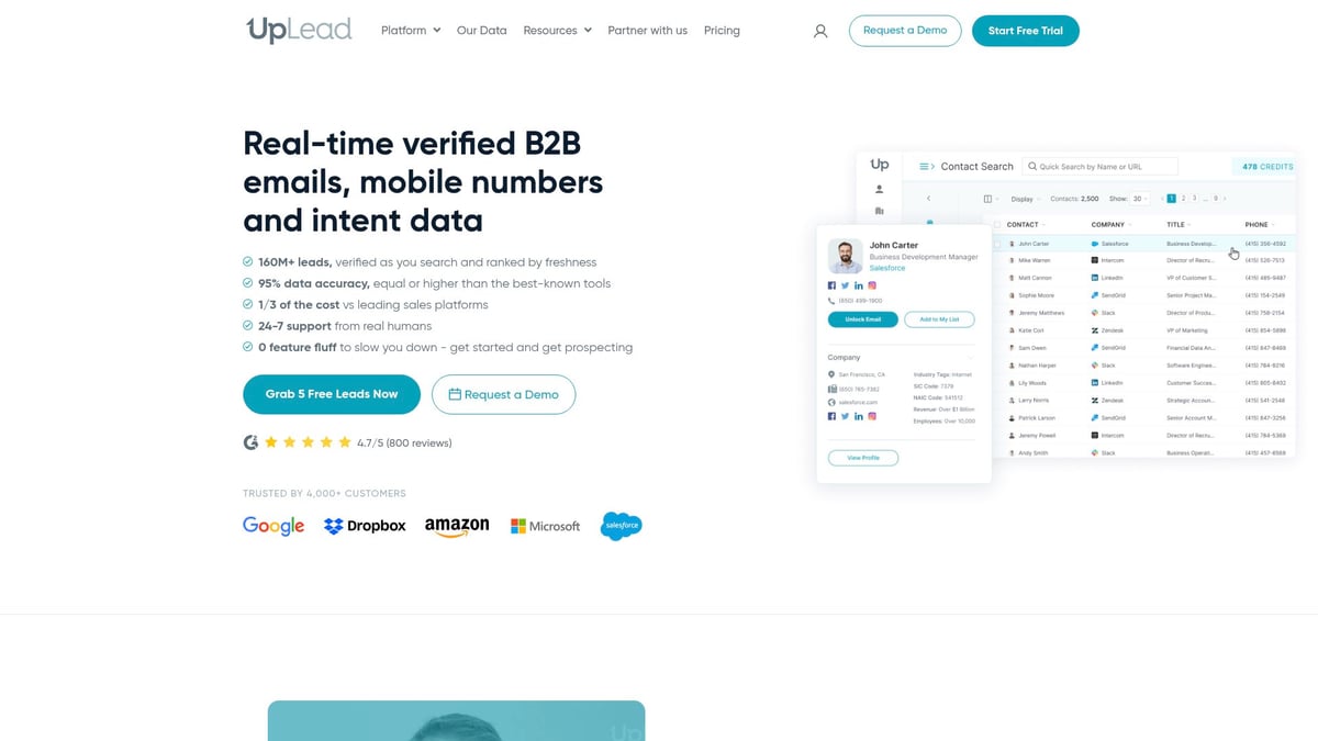 10 Essential Top Lead Generation Companies to Watch in 2025 - UpLead
