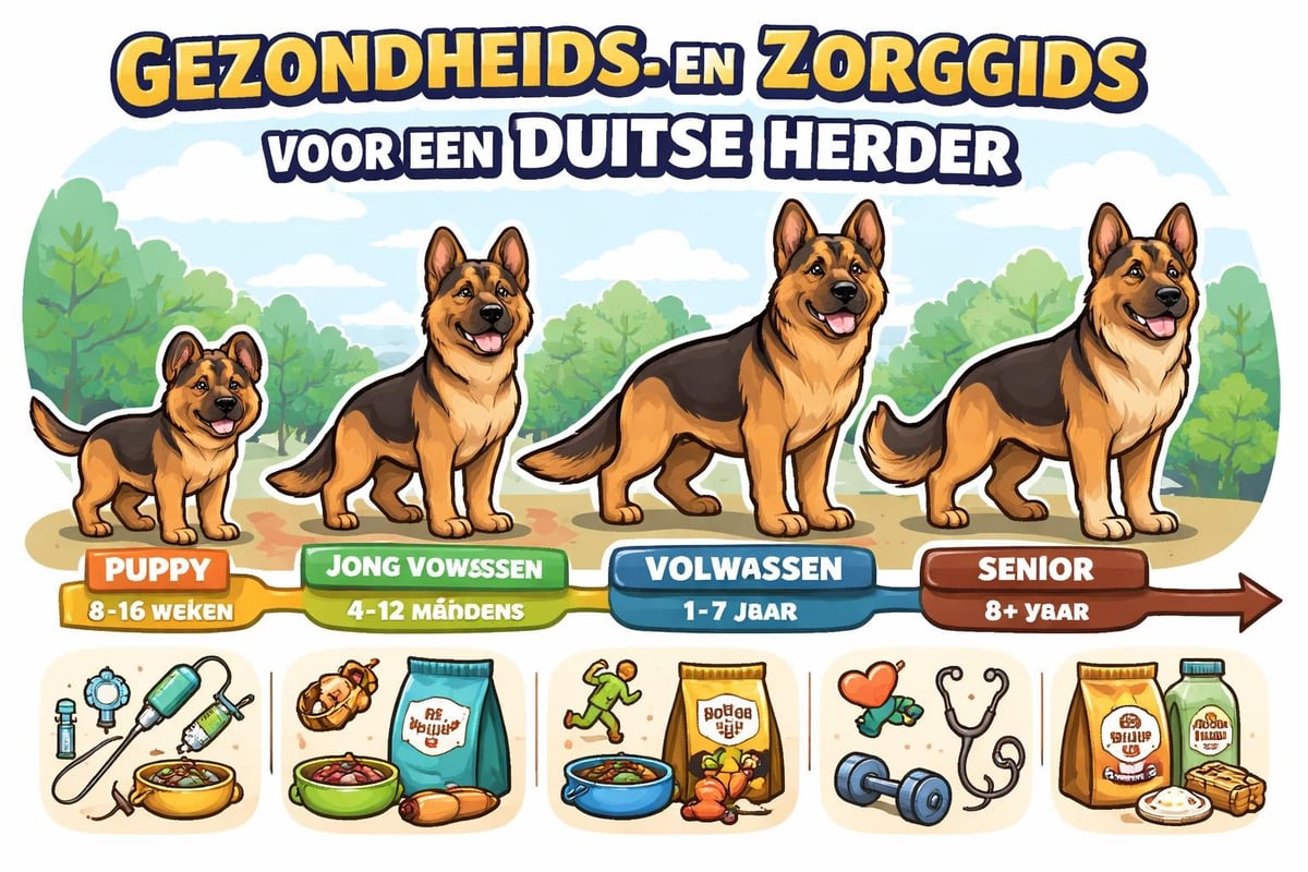 Duitse herder levensfasen