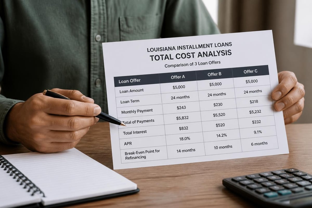 Installment loan cost comparison