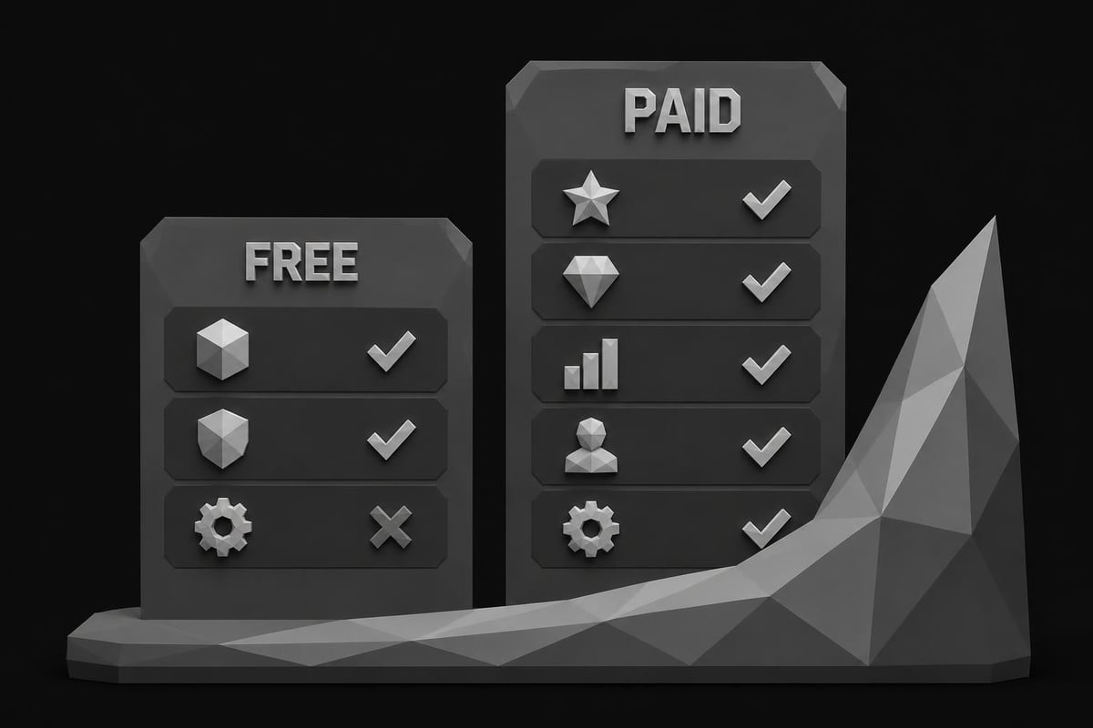 Freemium tiers and features